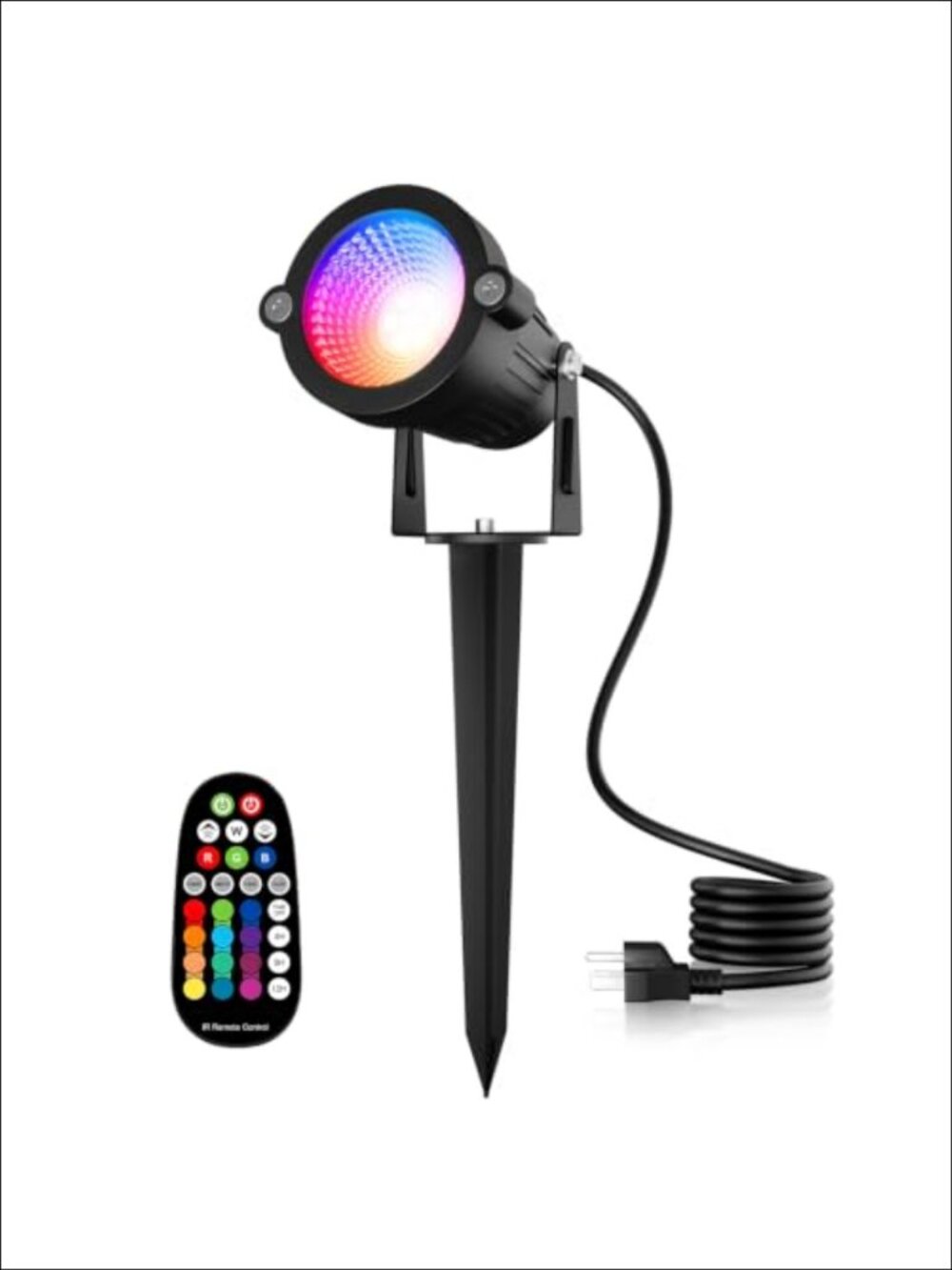 12W LED Spotlights Outdoor Landscape Uplights Remote Control Waterproof
